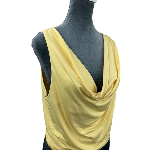 NWT Beginning Boutique Women's Size 8 Tyrin Yellow Crop Top Sleeveless - Picture 6 of 15